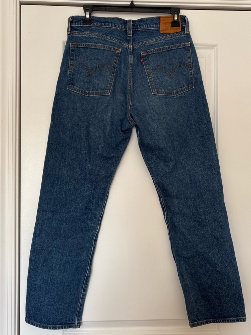 Levi's Women's Wedgie Straight-Leg Jeans - Dark Blue - Picture 2 of 7